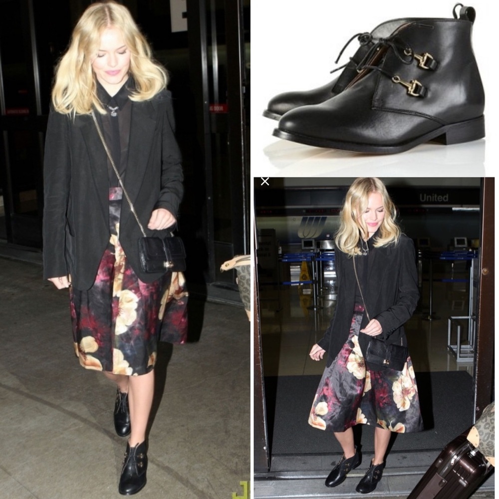 Topshop ASHFORD Oxblood Snaffle Lace Up Ankle Boot